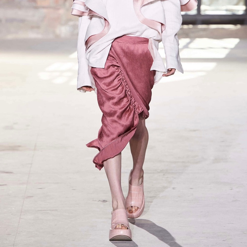 NWT Sies Marjan Gathered Rose Skirt - Picture 2 of 5